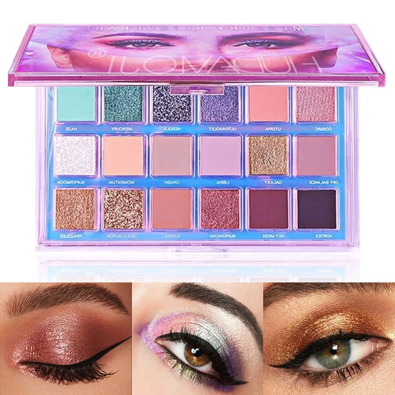 18 色アイシャドウパレットアイメイクパレットマットチャーミングシマーメイクグリッタースモーキーアイシャドウパウダー化粧品