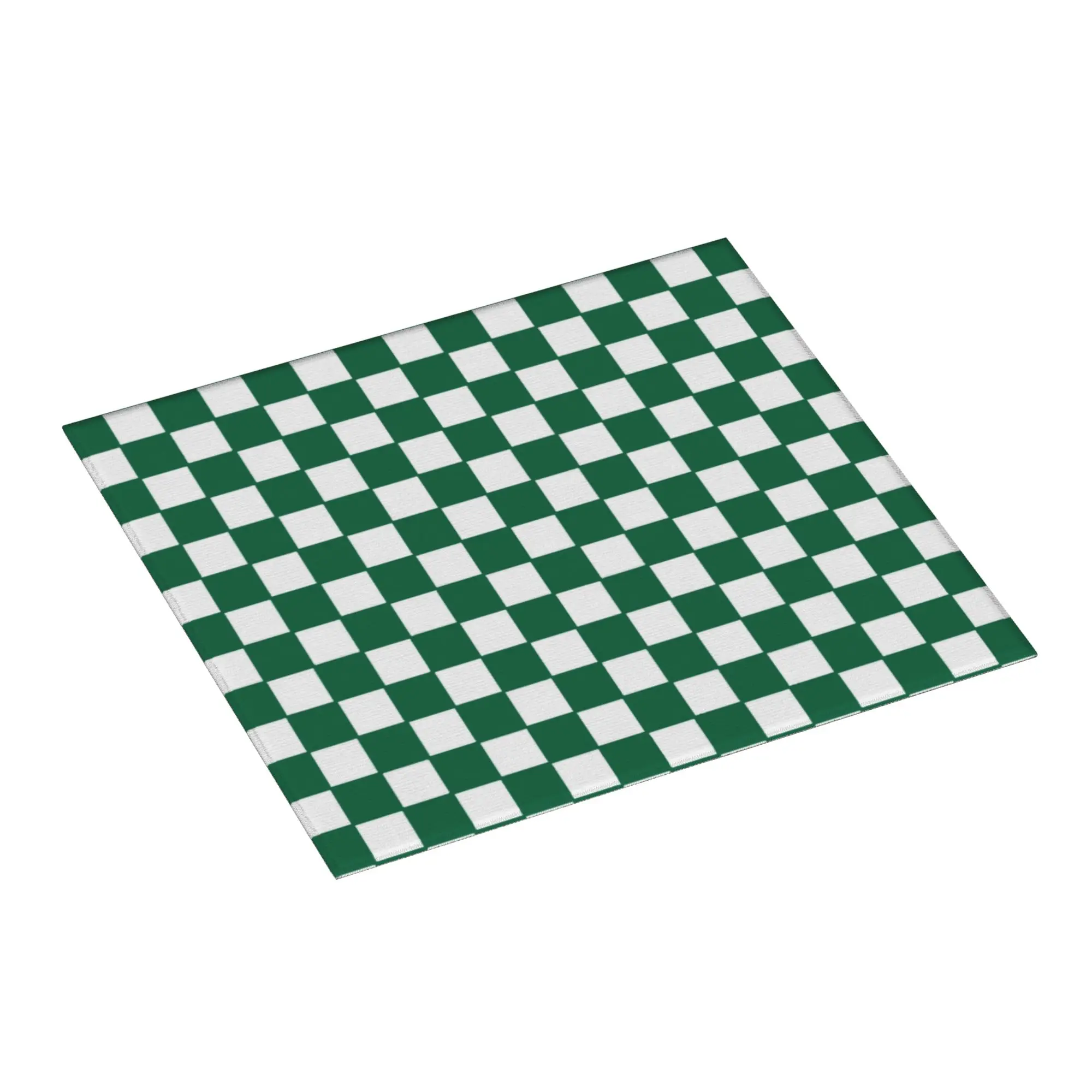 Green White Checkers Tattoo Design Collection Non Slip Kitchen Counter Protector Mat Barware Tableware Reusable Mat For Kitchen