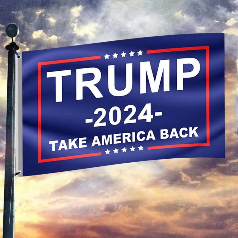 Us Election-themed Flag Political Event Decoration Trump 2024 Double Outdoor Flags Fade-resistant Yard for America for Home