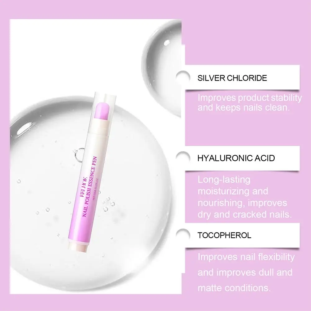 Stylo à Essence de vernis à ongles, adoucit l'élimination des peaux mortes, hydratant, nourrissant, armure de bord, renforce l'armure de levage, soins portables des ongles