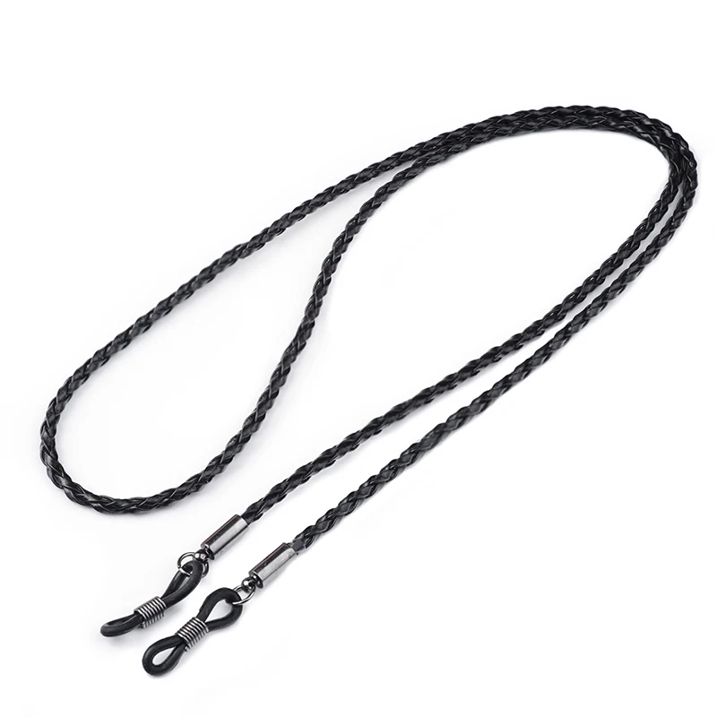 NEW Thick Twist Sunglasses Leather Rope Chain Eyewear Braided Glasses Lanyard Strap Outdoor Sports Non-slip Eyeglass Accessories