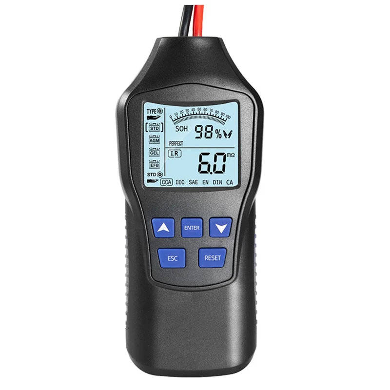 

Тестер автомобильного аккумулятора 12 В/24 В, автомобильная вилка для быстрой нагрузки, проверка проворачивания, диагностический сканер, инструмент, ЖК-экран