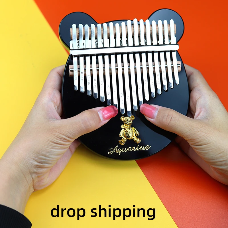 

17-клавишное пианино Kalimba, высококачественный кристаллический прозрачный музыкальный инструмент Kalimba, с книгой, пианино Kalimba, рождественский подарок