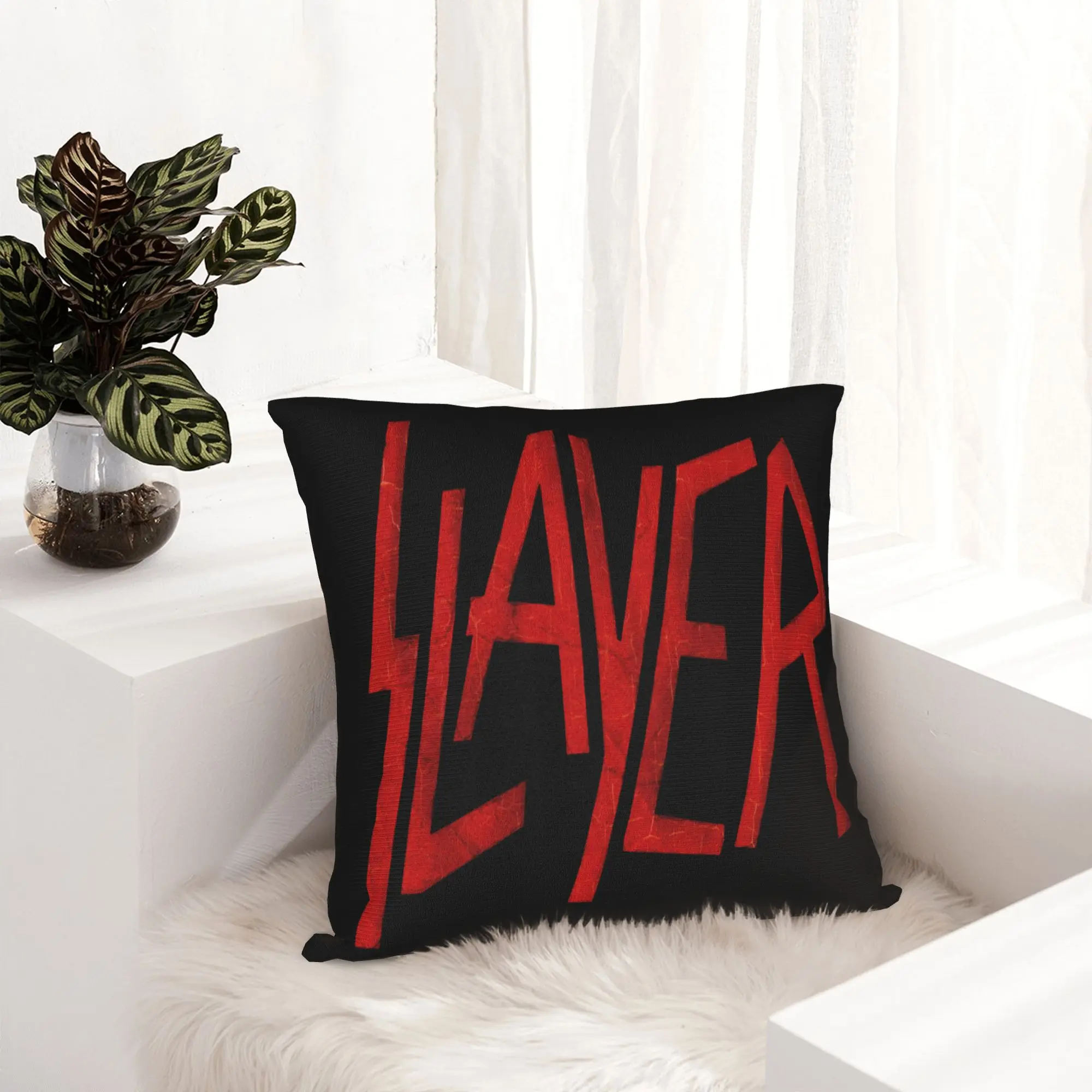 S-Slayers Letter  Nordic Pillow Cover Living Room Decoration Heavy Metal  Sofa Cushion