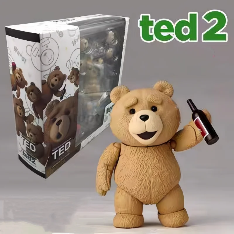 Ours en peluche Ted 2 en boîte de 10cm, figurine articulée, jouets modèles