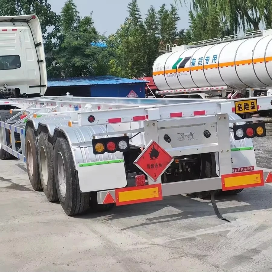 New Truck Trailers 40ft Skeleton Semi Trailer 20 FT & 40 FT Steel Container Transport Semi-Trailer for Truck Use