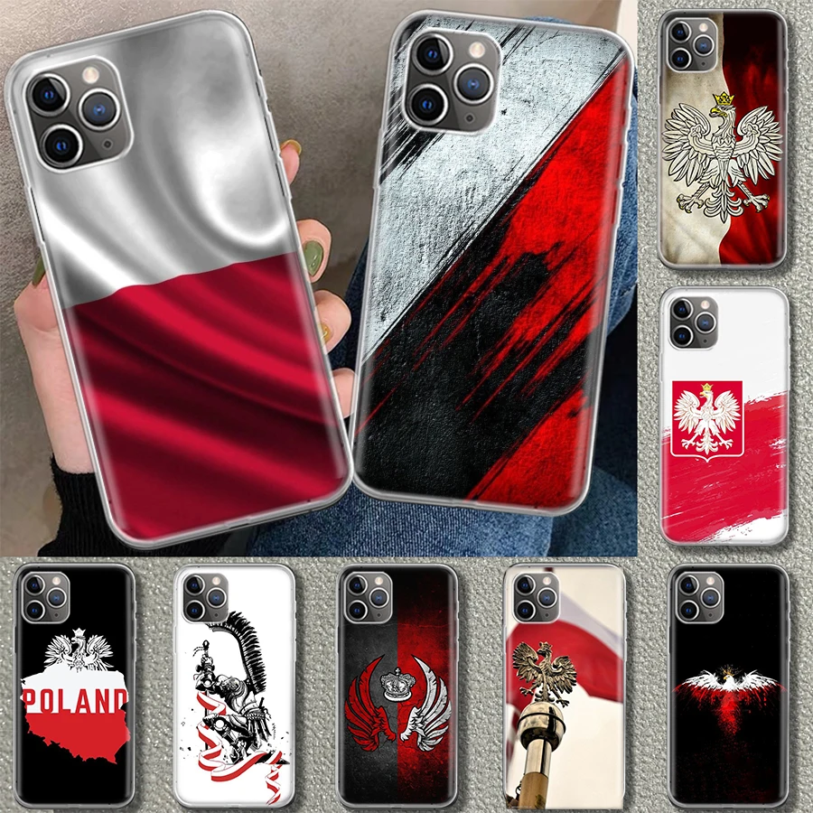 Poland Flag Phone Case Cover for iPhone 11 12 13 14 15 16 Pro Max Apple X XS XR 7 Plus 8 + Art Customized Fundas 11 14 13 12 Min