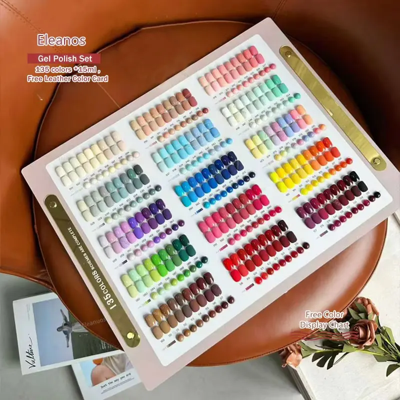 Eleanuos 135 stks 15 ml Nagelgel Set Met Kleurenkaart Voor Nagelsalon Groothandel UV Nagellak Lak 15 ML Manicure Gel Polish Kit