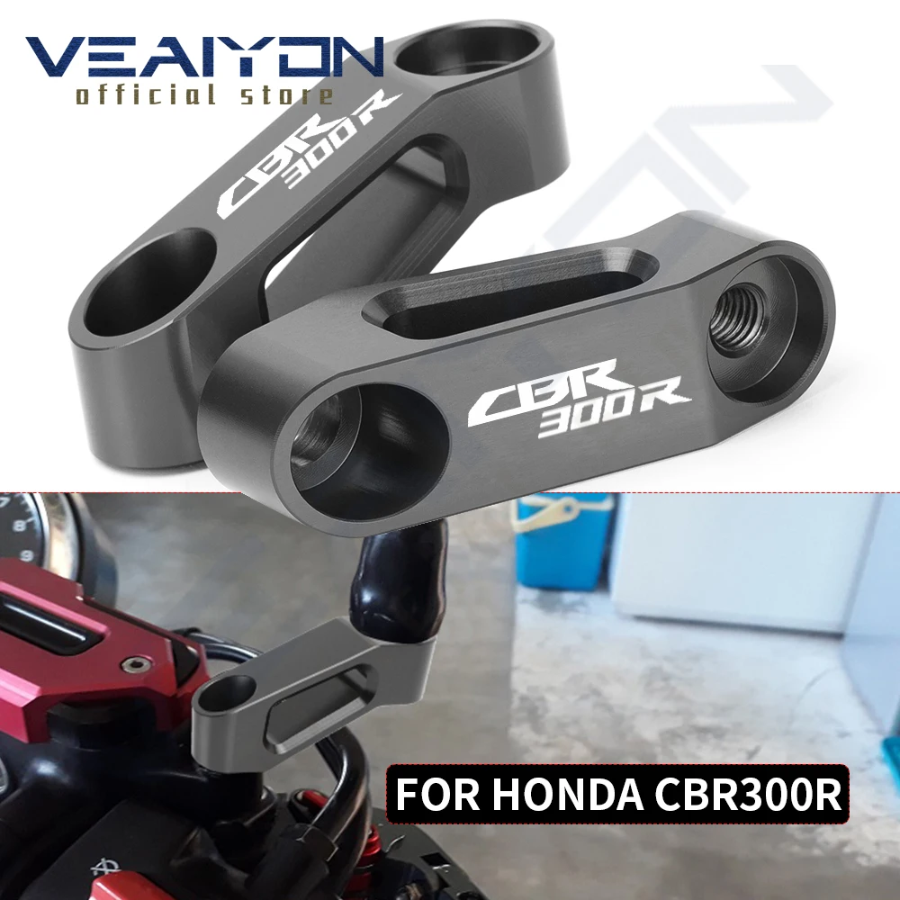 

For HONDA CBR300R CBR400R CBR 300R CBR 400 R Motorcycle Accessories CNC Aluminum Mirror Extender Adaptor Universally