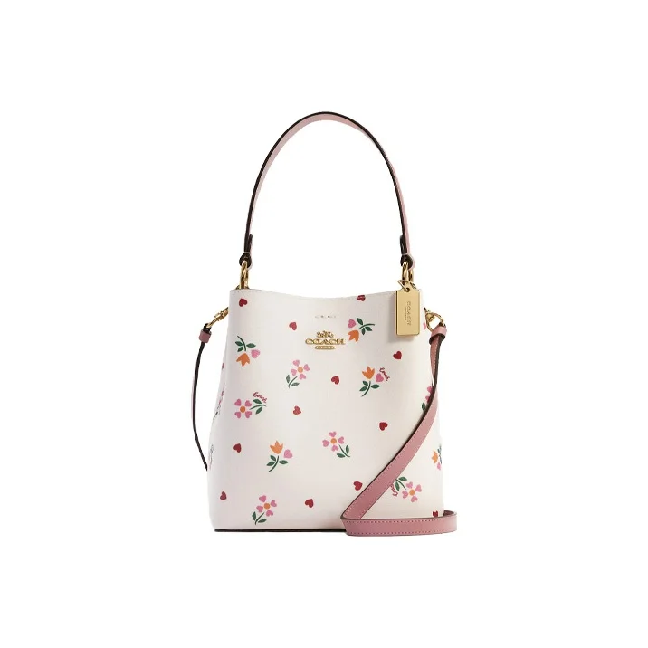 COACH Town Coated Canvas With Leather Bucket Bag, Handbag, Shoulder Bag, Crossbody Bag Small Women's C7976-IMCAH