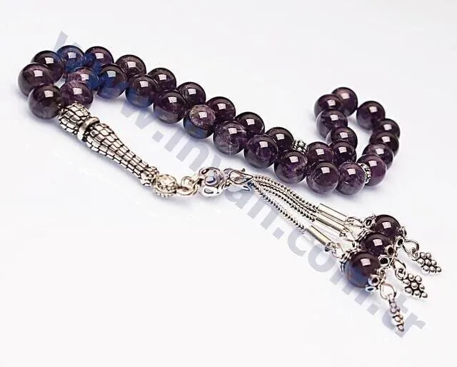 IQRAH Amethyst Stone Rosary (925 carat Silver)