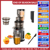 BioloMix Cold Press Juicer with 75mm Feed Chute, 200W 40-65RPM Powerful Motor Slow Masticating Juice Extractor Fits Whole Fruits