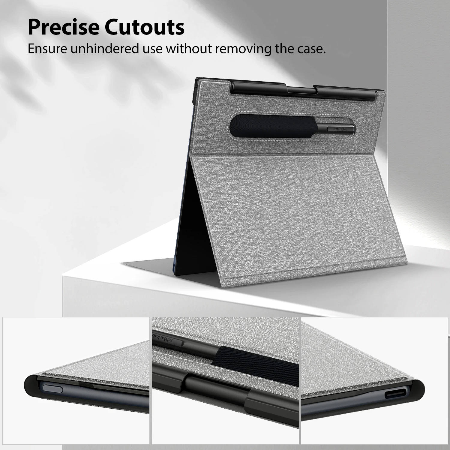 For Remarkable 2 Tablet Case Multiple Viewing Angles Folding Case with Pen Holder for Remarkable 2 Paper Tablet 10.3" 2020