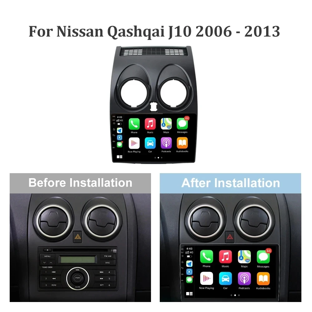 Android 14 Car Radio For Nissan Qashqai J10 2005 2006 2008 2010 2012 2014 2015 Wireless Android Auto Carplay Multimedia Player