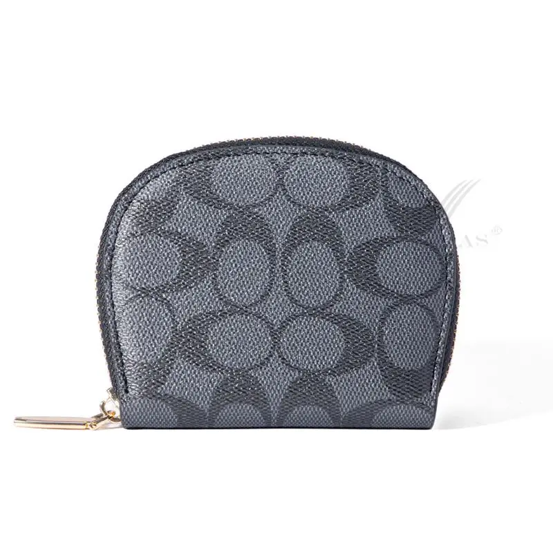 New Card Bag Women's Leather Multi-functional Bag Card Holder Simple Coin Wallet Classic Oval Print Women's Short Wallet