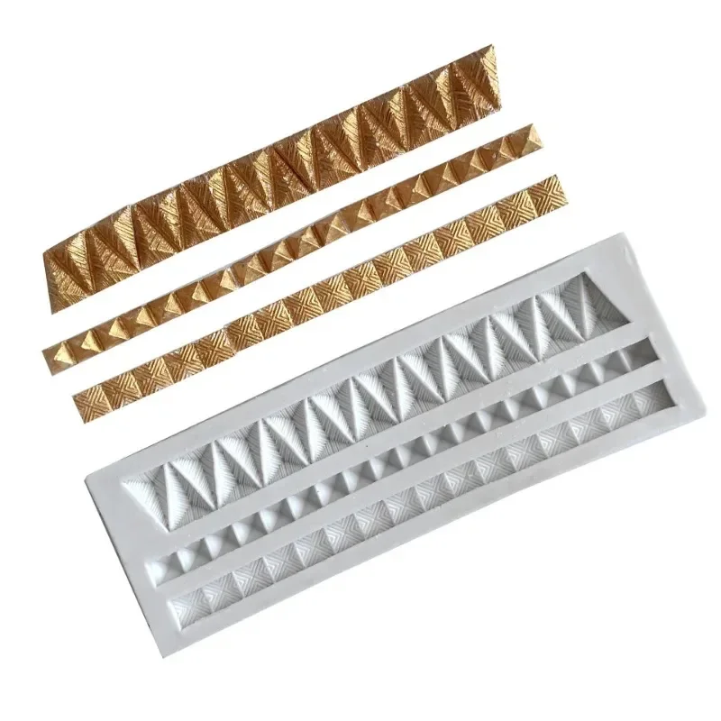 Twist Rope Pearl Pattern Sea Wave Silicone Mold Chocolate Fondant Cake Lace Decoration Resin Mould Kitchen Accessory For Baking