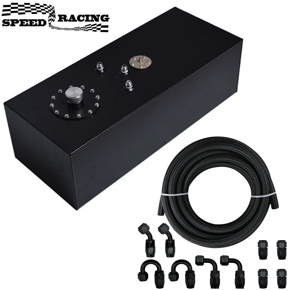 

ACCS230 15 Gallon Fuel Tank Aluminum Race Fuel Cell Gas Tank w/ Cap & Level Sender For Hot Rod For Street Racing For Track Cars