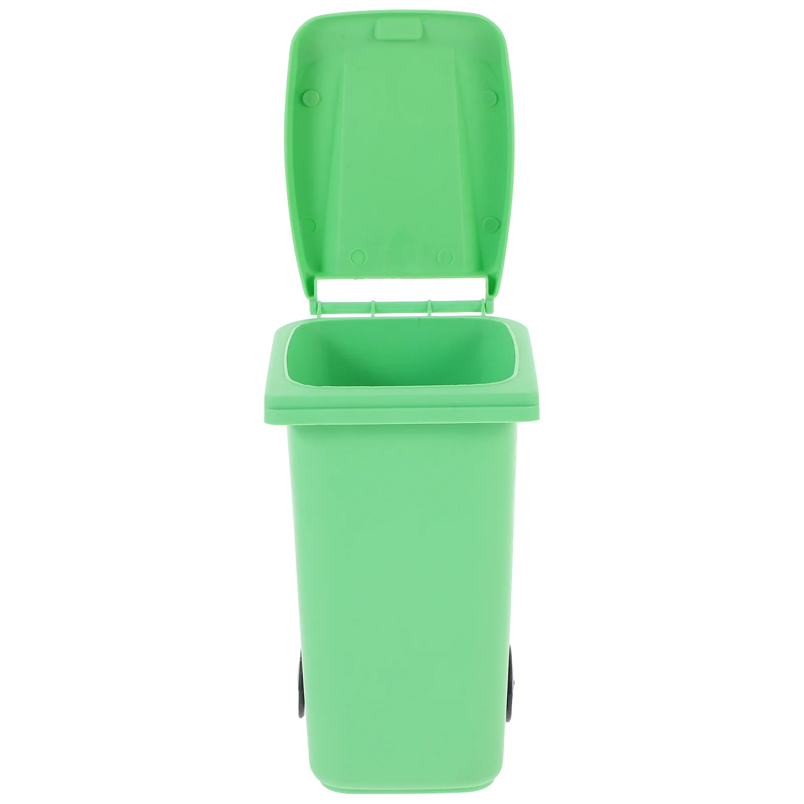 Fashion Trash Can Pen Holder Work with Lid Small Garbage Organizer Plastic Thing Desk