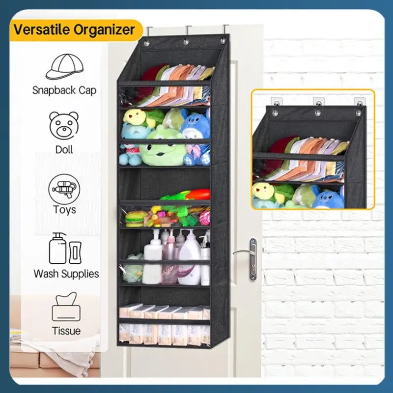 

AB02 Над дверные стойки для бейсболок, прозрачные глубокие карманы, органайзер для шляп для шкафа или стены с 3-мя крючками, дисплей для кепок