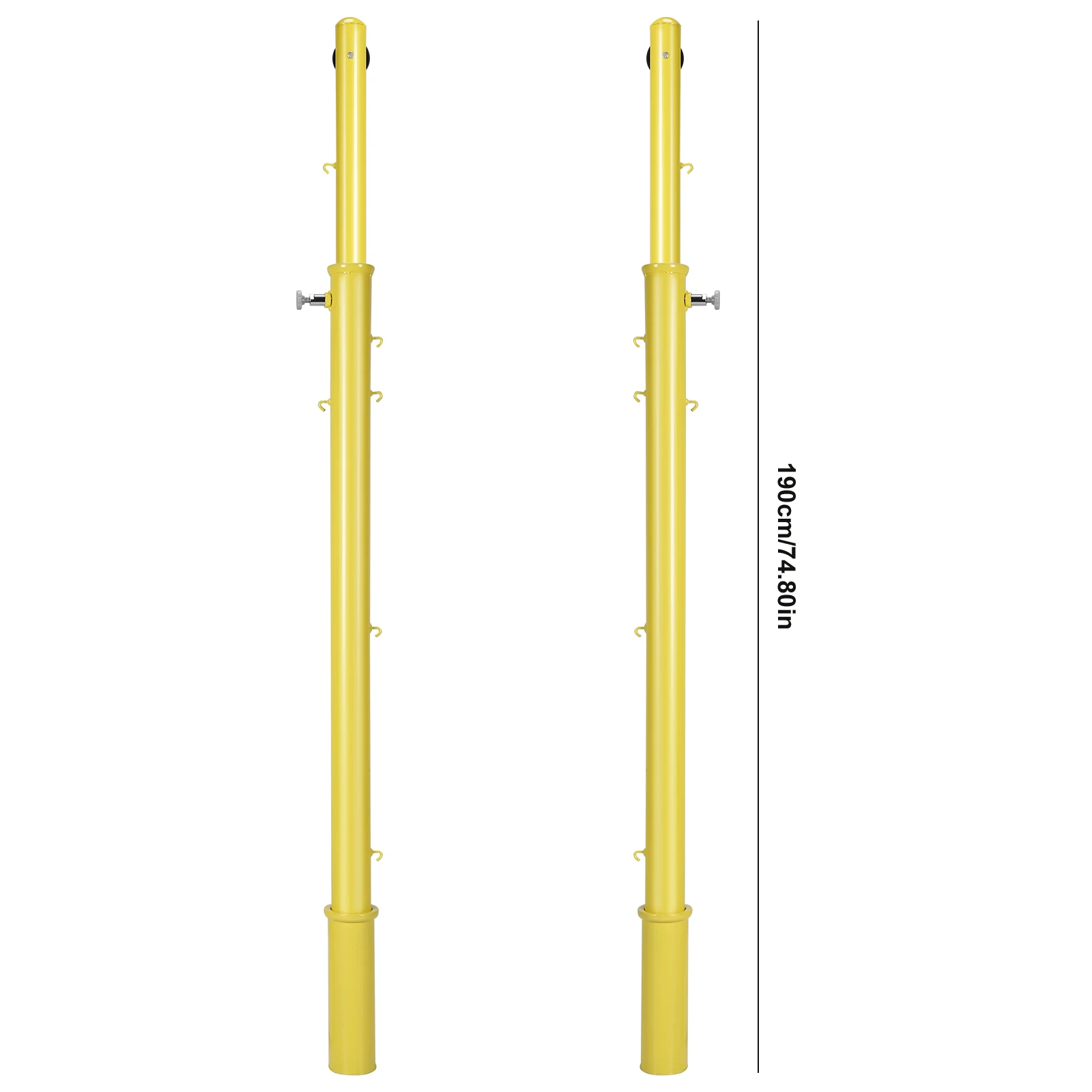 عمود كرة طائرة عالي التحمل مع شبكة كرة طائرة/شبكة كرة الريشة لحديقة الشاطئ في الفناء الخلفي #6