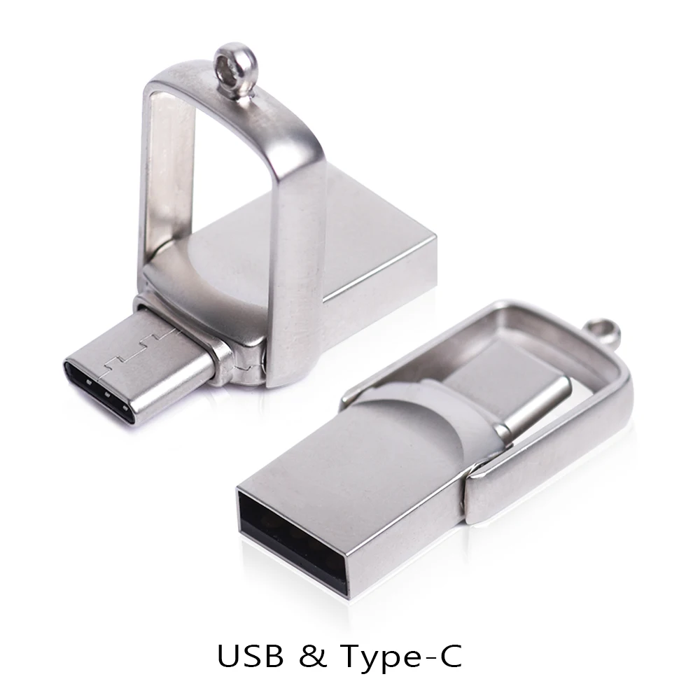 メタル U ディスク USB 2.0 Type-C インターフェイス携帯電話コンピュータ相互伝送ポータブル USB メモリキーチェーン 128 ギガバイトクリエイティブ USB