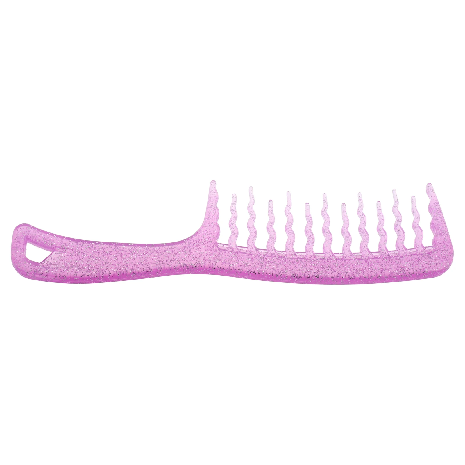 

Fashion Hairdressing Comb Transparent Stylish Wide Tooth For Curly Hair Detangling Salon Use Natural Texture Tool Women Barber