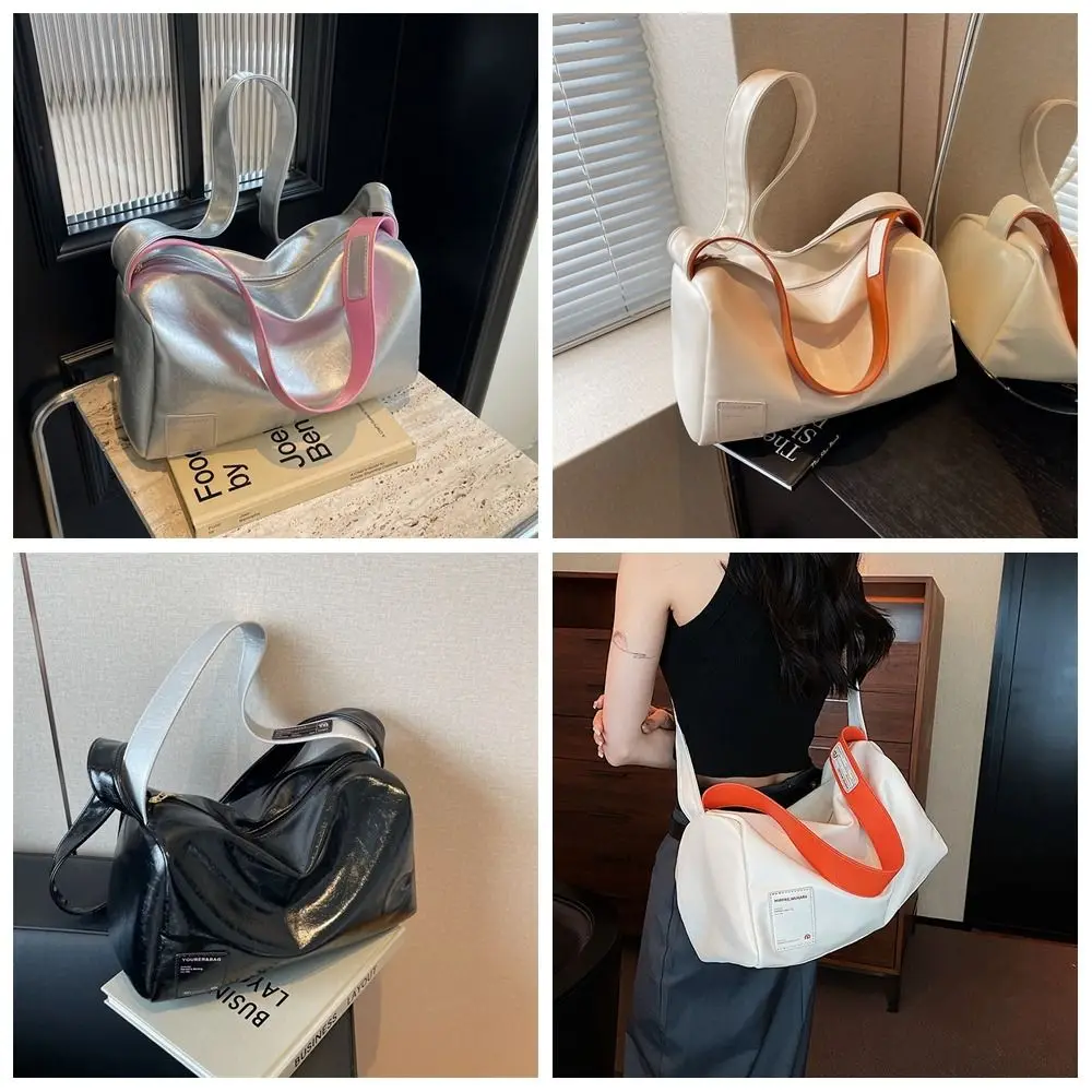 

Fashion Multifunctional PU Leather Shoulder Bag Patchwork Casual Large Crossboby Bag Portable Waterproof Fitness Bags Sport