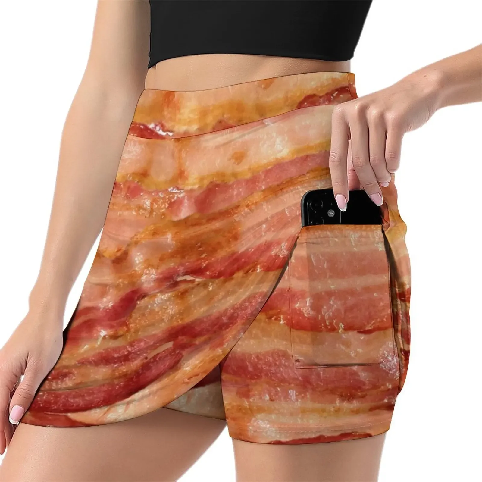 Bacon! Bacon Bacon! Mini Skirt kpop novelty in clothes summer outfits for women 2024 Women's summer dress