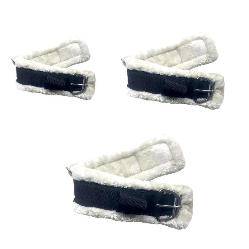 31KC Light Weight Horse Girth Horses Fleece Girth Elastic English Girth Fleece Horse Cinches Heavy Duty Saddles Accessories