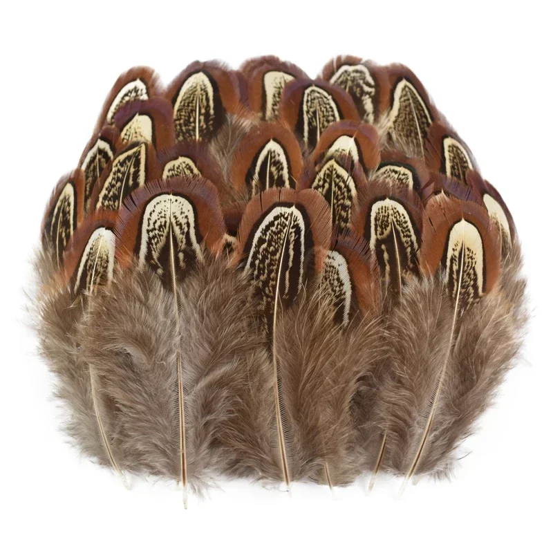 Natürliche Hühner-, Pfauen- und Fasanenfedern, kleine Federn für die Schmuckherstellung, Bastelarbeiten, Accessoires, Dekoration, Traumfänger-Dekoration. – Detail 5