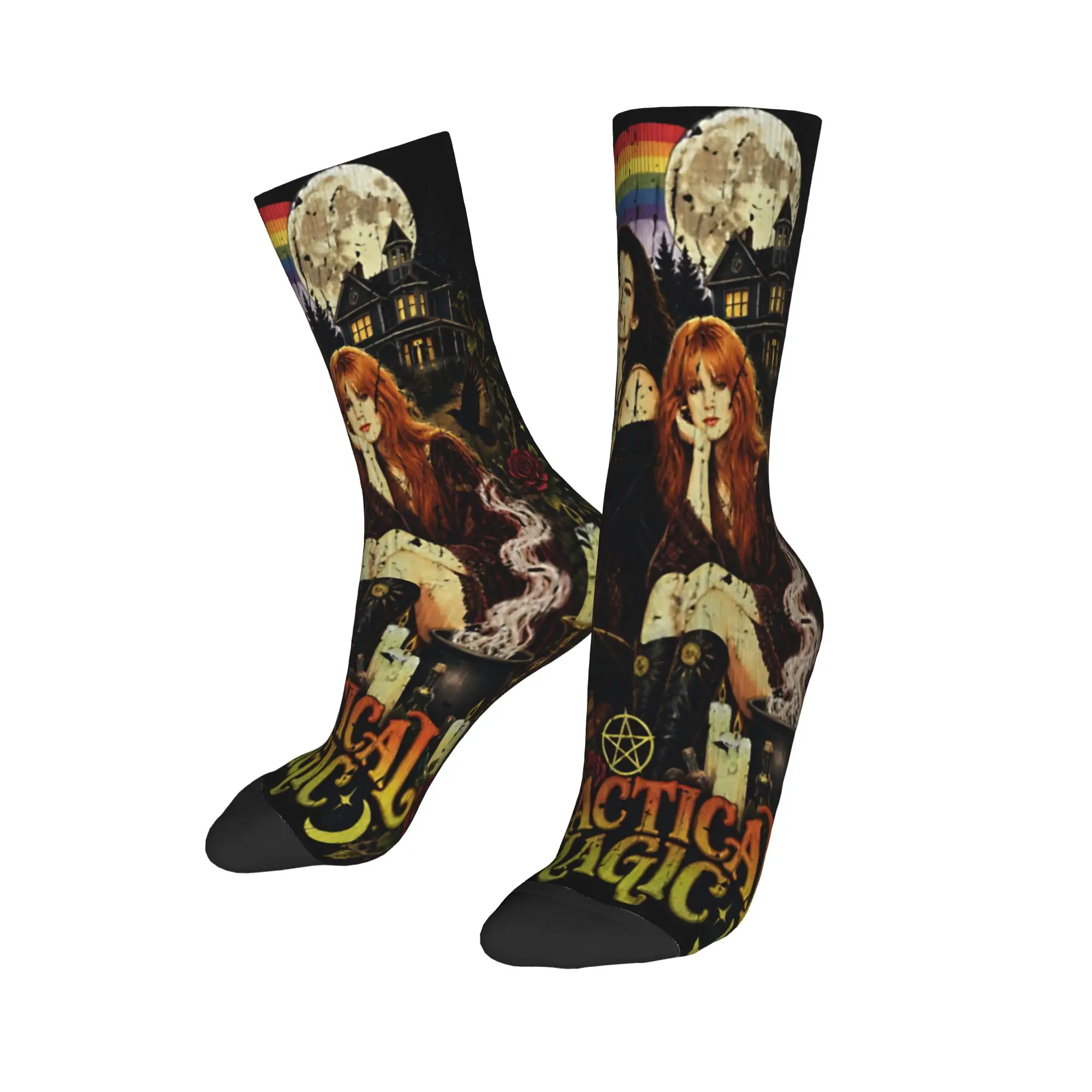 Men Women Practical Magic Witchcraft Gothic Halloween Witches Pentagram Outfits Socks  Breathable Socks Fashion For Sports Wear