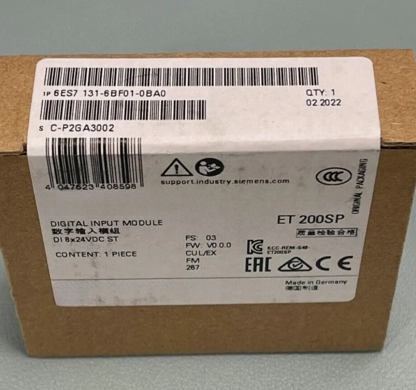 

Brand New ET200SP Digital input module 6ES7131-6BF01-0BA0 6ES7131-6BH01-0BA0 6ES7131-6BF61-0AA0 Fast delivery