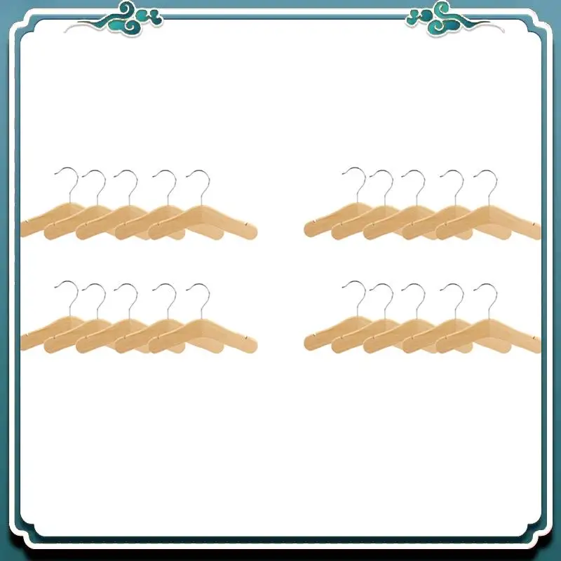 A67K-Wooden Baby Hangers,Kids Hangers,Notched Shoulder Design For Children Clothes,Decoration Hanger,20 Pack,Medium