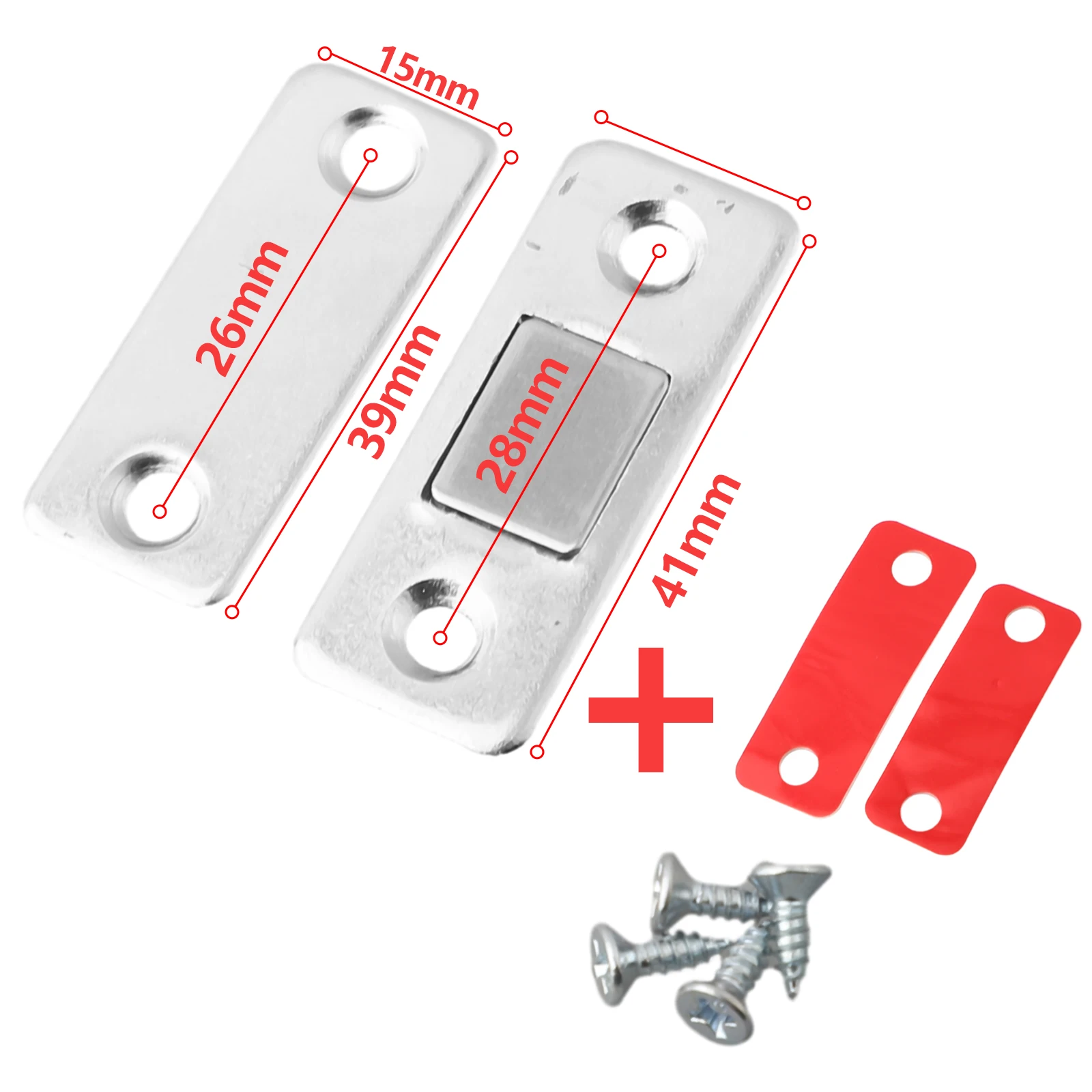 Catch Latch Self-adhesive Latch Stainless Steel Replacement Strong Magnet Bedroom Home Cabinet Doors Drawer Strong Magnetic