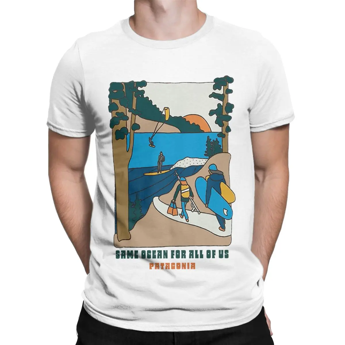 Summer PATA Northwest Waters for Men Women T Shirt American Mountain Graffiti Apparel Tee Shirt T-Shirt Pure Cotton Adult