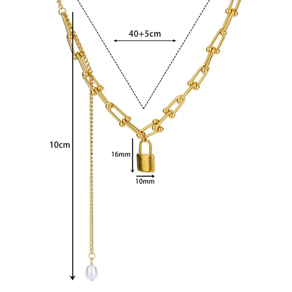 9 Style Multilayer Necklace For Women Stainless Steel Clavicle Chain Vintage Chokers For Women Accessories Jewelry image 6
