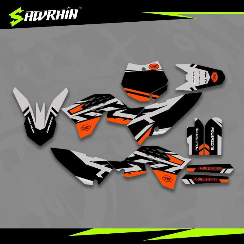 

Sawrain Motorcycle Graphics Backgrounds Decal Stickers Kits for KTM 09-15 SX65 003