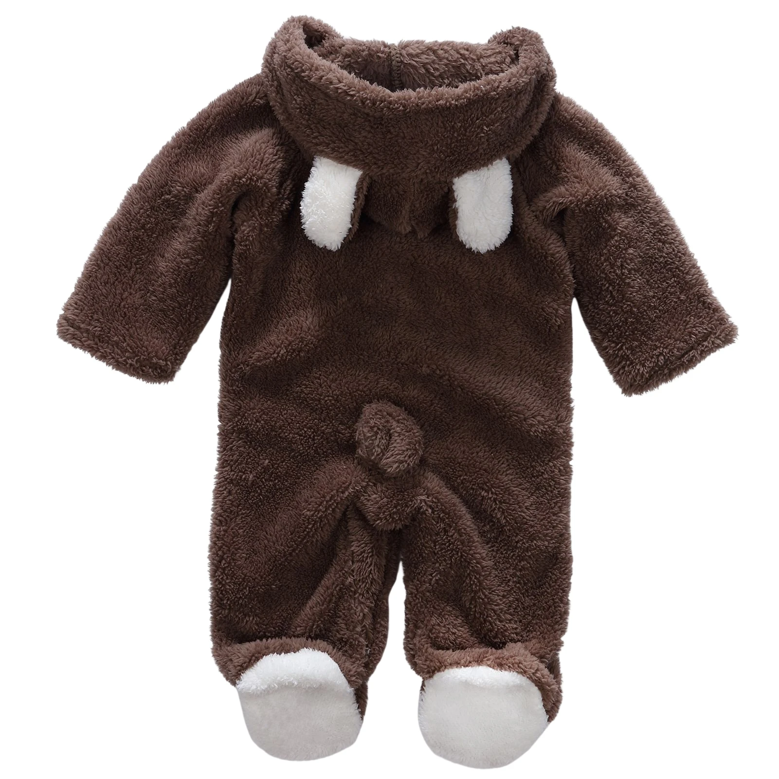 Baby Winter Romper Plush Jumpsuit Soft Material Long Sleeve Girl Boys Outwear Ideal Gifts for Relatives and Friends