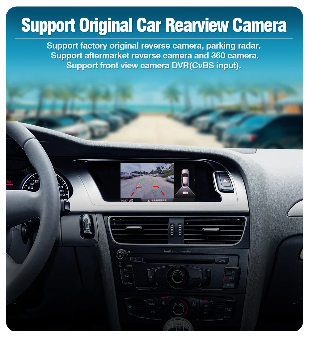 AUTOTOP Wireless DAB+ CarPlay Android Auto für Audi A4 B8 A5 S4 S5 Q5 MMI 3G mmi 3g AirPlay Mirror Link Unterstützte Kamera GPS BT – Detail 9