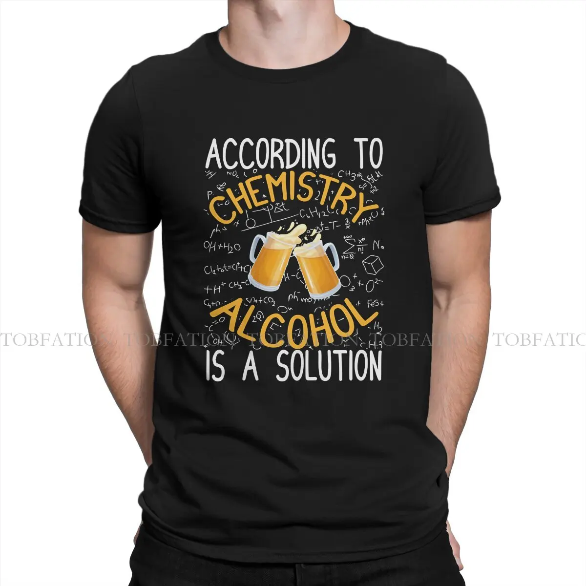 According To Chemistry, Alcohol Is A Solution Style TShirt Chemistry Comfortable New Design Gift Clothes  T Shirt Stuff Hot Sale