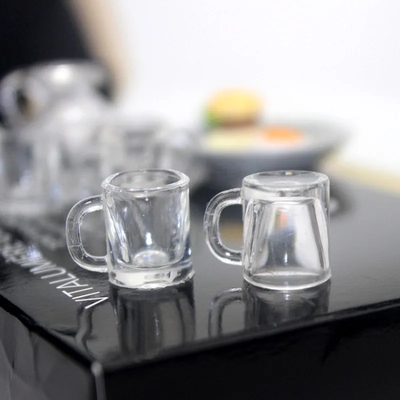 5 Stück Miniatur-Tasse, Szene, Modell, Puppenhaus-Zubehör, Mini-Wein- und Wasserbecher-Ornament
