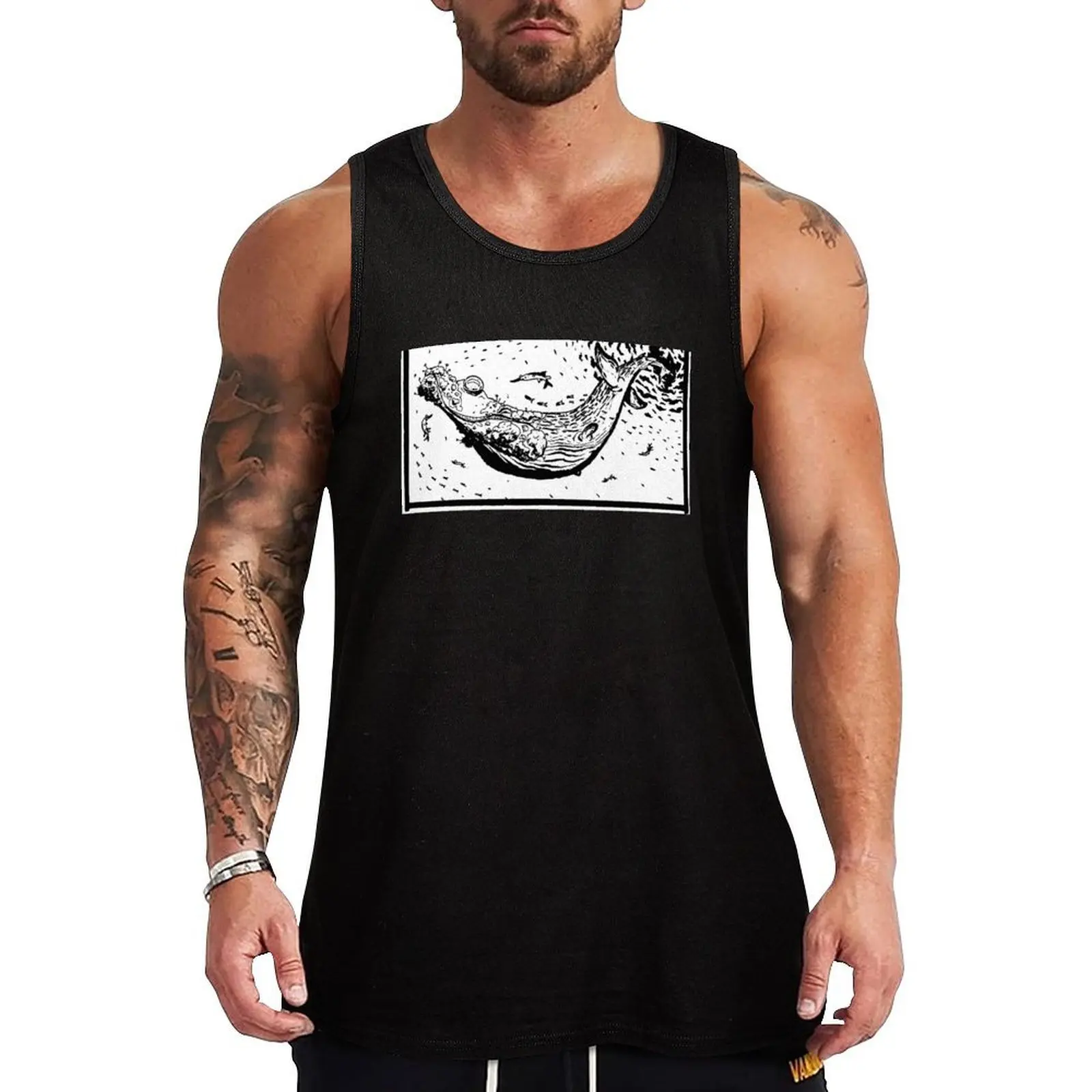 

Inktober day 3 - Vessel Tank Top T-shirt Men's gym Sleeveless T-shirt new in tops & t-shirt