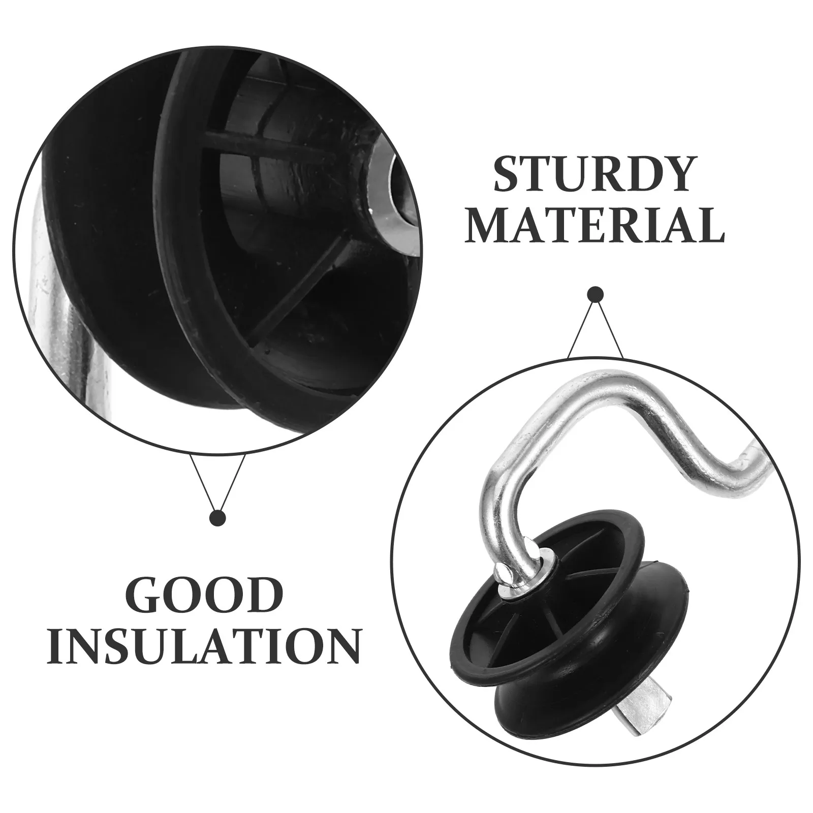 2Pcs Wood Post Electric Fence Insulator Screw-in Corner Bracket Ring Durable Insulation for Outdoor Farm Fencing view 3