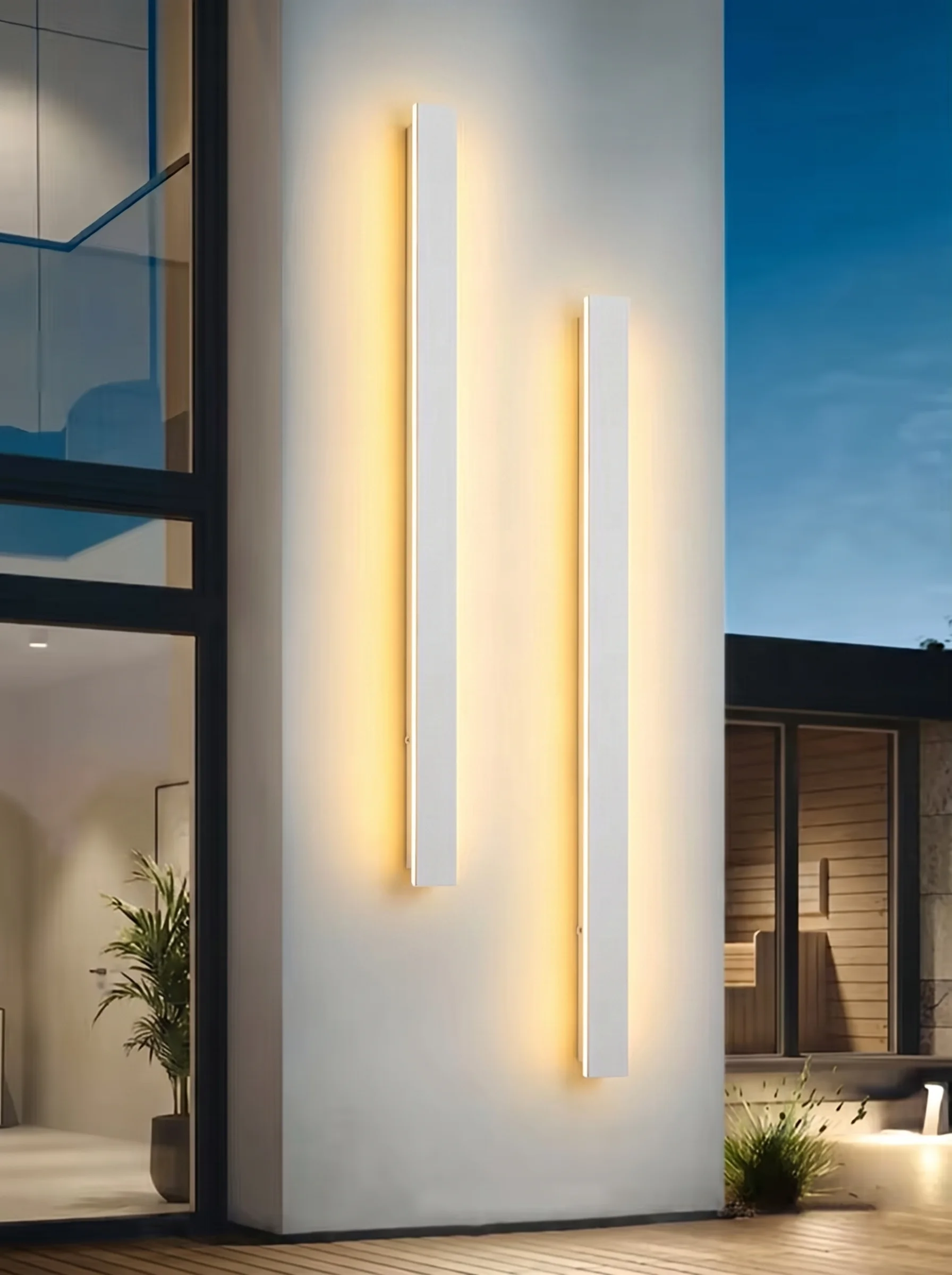 Applique murale LED étanche, lampe murale extérieure LED minimaliste noire, décoration murale pour balcon, terrasse, intérieur, IP65, éclairage de jardin extérieur