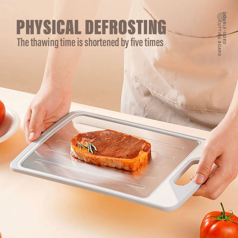 ステンレス製まな板 両面まな板 解凍機能付き 包丁研ぎ付きまな板