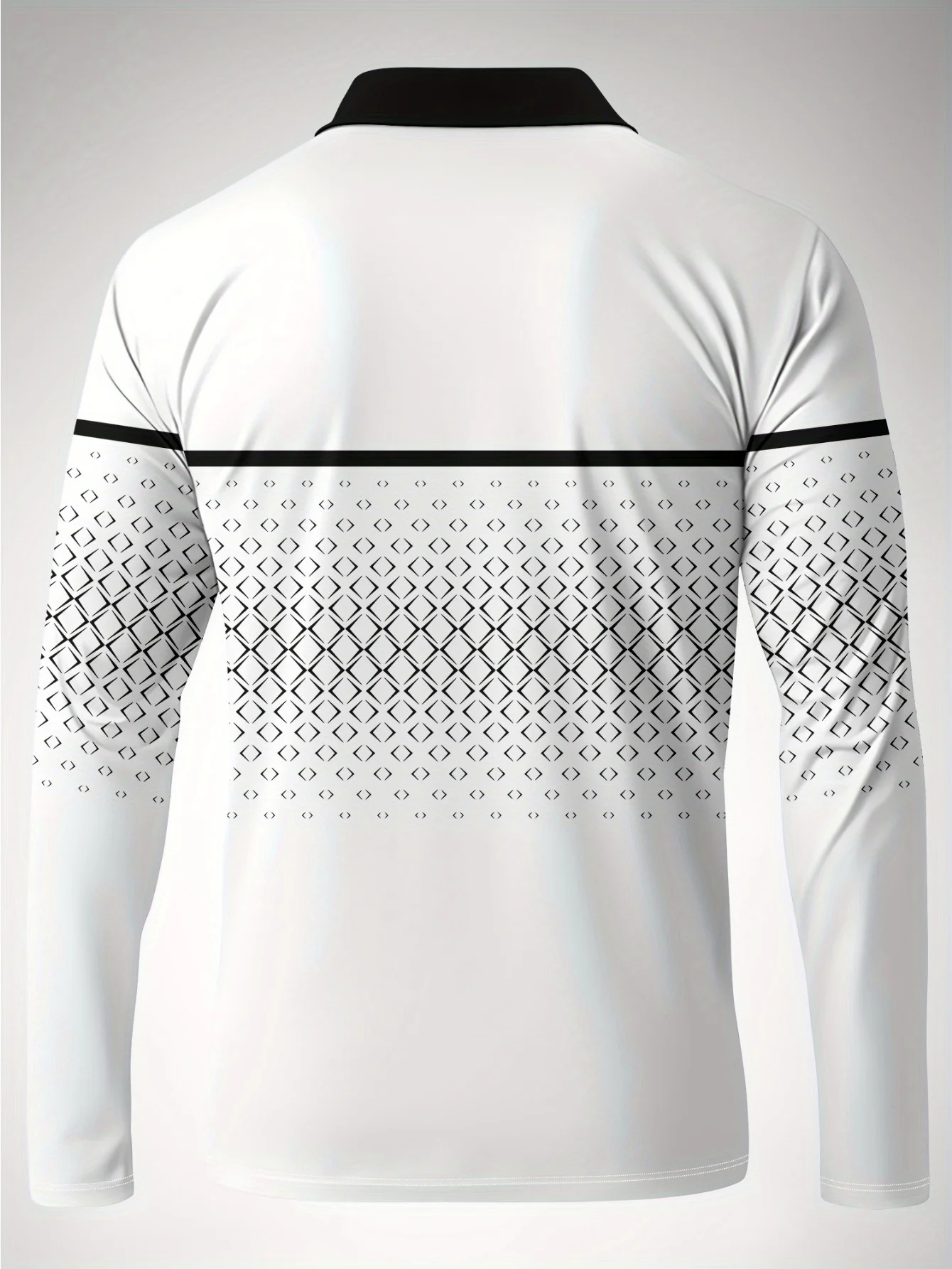 Das Neue Herren-Langarm-POLO-Shirt für Frühling und Herbst 2025 Verbindet Street-Fashion und Komfort mit 3D-Musterdruck – Detail 8