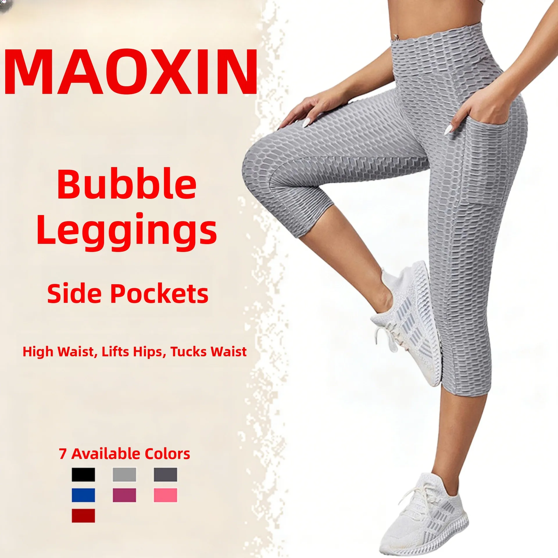 Pantalones de Yoga de Cintura Alta para Mujer, Ajustados, Tipo Burbuja, Capa Base Deportiva, para Fitness, Correr, Ejercicio, Moldeadores de Cuerpo, para Verano