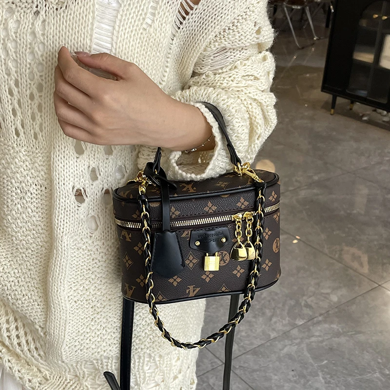 Damska skórzana torebka na ramię Popularna klasyczna elegancka marka luksusowa znany projektant z wieloma kieszeniami