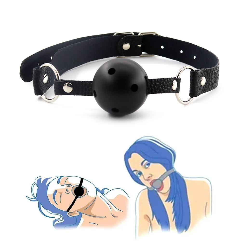 Slave Harness Gag Ball Sex Toys Open Mouth Gag BDSM Bondage Mouth Ball Woman Couples Adult Sex Games Erotic Accessories