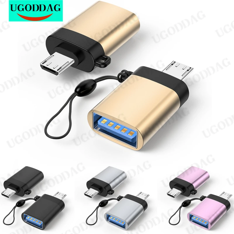 Micro usb 3.0 otg adaptador para samsung tablet android telefone, conector para xiaomi redmi huawei